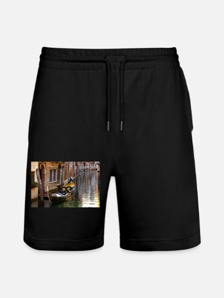 Gondola in Venice - Stanley/Stella Trainer Unisex Organic Jogging Shorts - black