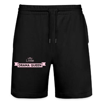 Little Drama Queen - Stanley/Stella Unisex Bio Joggingshorts Trainer  - Schwarz - Vorne - Nik (191cm) & Marisol (170cm)