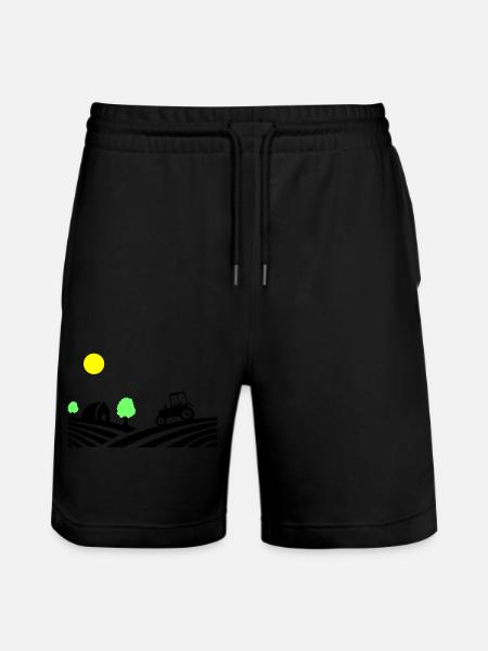 traktor farm - Stanley/Stella Unisex Bio Joggingshorts Trainer - Schwarz