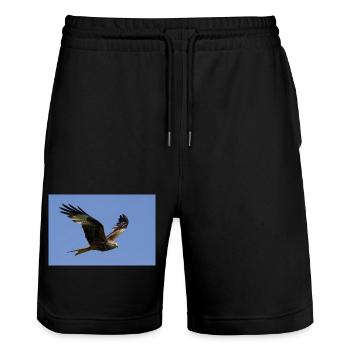 Milan royal en vol - Short de jogging bio TRAINER Stanley/Stella unisexe - noir - Devant - Nik (191cm) & Marisol (170cm)
