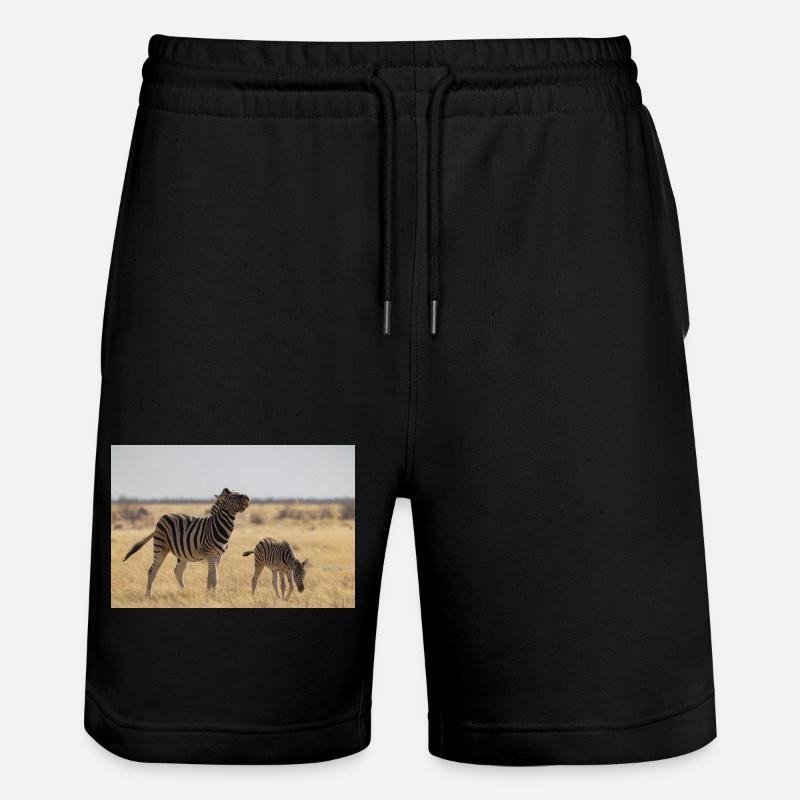 Zèbres - Short de jogging bio TRAINER Stanley/Stella unisexe - noir