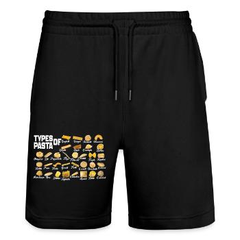 Types Of Pasta From A to Z, Pasta Breeds List - Stanley/Stella Trainer Unisex Organic Jogging Shorts - black - Front - Nik (191cm) & Marisol (170cm)