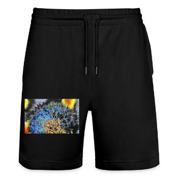 Pissenlit, A731306 - Short de jogging bio TRAINER Stanley/Stella unisexe - noir - Devant - Nik (191cm) & Marisol (170cm)
