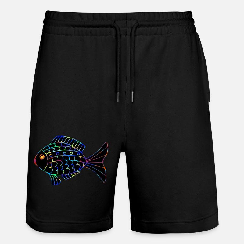Fisch - Stanley/Stella Unisex Bio Joggingshorts Trainer  - Schwarz