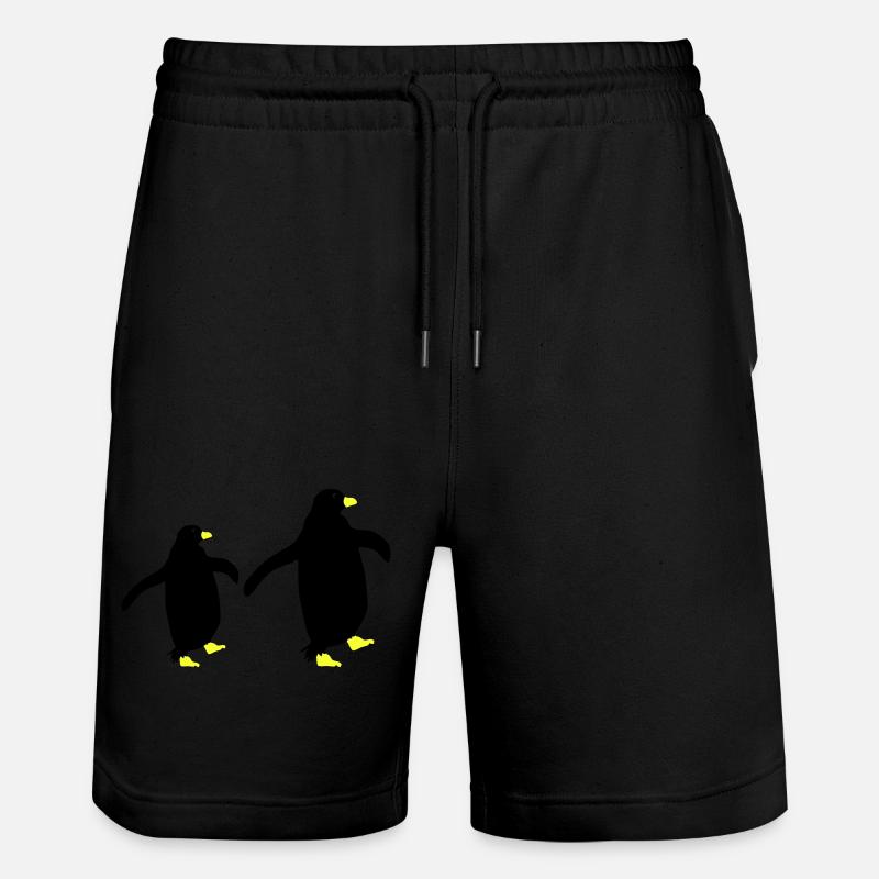 Silhouette de pingouin 2 - Short de jogging bio TRAINER Stanley/Stella unisexe - noir