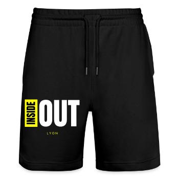 Inside Out White - Short de jogging bio TRAINER Stanley/Stella unisexe - noir - Devant - Nik (191cm) & Marisol (170cm)
