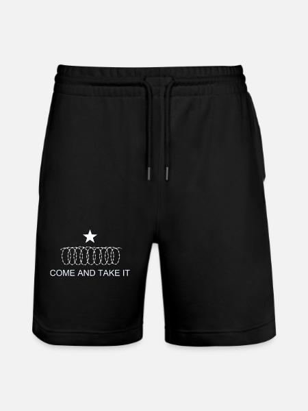 Texas Flag Come and Take It Razor wire - Stanley/Stella Trainer Unisex Organic Jogging Shorts - black