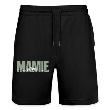 Granny Darling - Oma Geschenk - Stanley/Stella Unisex Bio Joggingshorts Trainer  - Schwarz - Vorne - Nik (191cm) & Marisol (170cm)