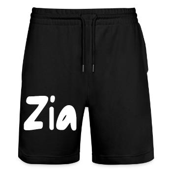 Zia - Short de jogging bio TRAINER Stanley/Stella unisexe - noir - Devant - Nik (191cm) & Marisol (170cm)