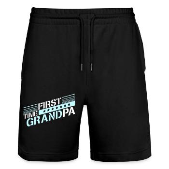 Première fois grand-père Meilleur grand-père Grand-père Amour Grand-père - Short de jogging bio TRAINER Stanley/Stella unisexe - noir - Devant - Nik (191cm) & Marisol (170cm)