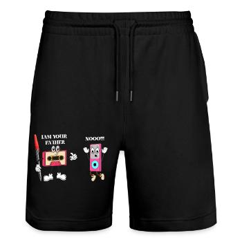 I’m Your Father|Funny Father Gifts| Funny Retro - Stanley/Stella Trainer Unisex Organic Jogging Shorts - black - Front - Nik (191cm) & Marisol (170cm)