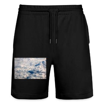 Cloud Formations and the alps near the Zugspitze - Stanley/Stella Trainer Unisex Organic Jogging Shorts - black - Front - Nik (191cm) & Marisol (170cm)