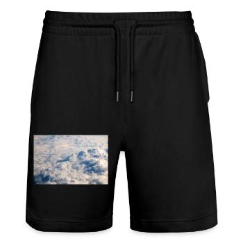 Cloud Formations and the alps near the Zugspitze - Stanley/Stella Trainer Unisex Organic Jogging Shorts - black - Front - Nik (191cm) & Marisol (170cm)