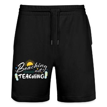 Cool Teacher Vacation Beaching Not Teaching - Stanley/Stella Unisex Bio Joggingshorts Trainer  - Schwarz - Vorne - Nik (191cm) & Marisol (170cm)