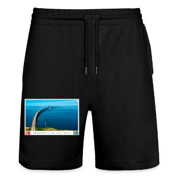 Dänisch-Schwedischer Tunneltraum & Party in Bro - Stanley/Stella Unisex Bio Joggingshorts Trainer  - Schwarz - Vorne - Nik (191cm) & Marisol (170cm)