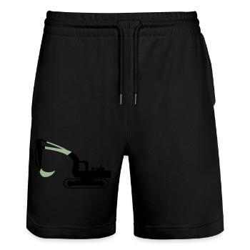 excavatrice - Short de jogging bio TRAINER Stanley/Stella unisexe - noir - Devant - Nik (191cm) & Marisol (170cm)