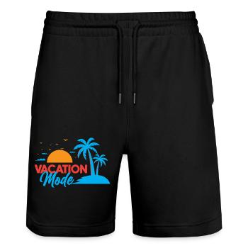 Vacation Mood - Stanley/Stella Trainer Unisex Organic Jogging Shorts - black - Front - Nik (191cm) & Marisol (170cm)