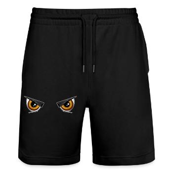 Halloween Augen - Stanley/Stella Unisex Bio Joggingshorts Trainer  - Schwarz - Vorne - Nik (191cm) & Marisol (170cm)
