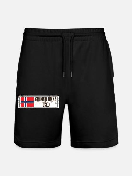 Grunerlokka Oslo - Stanley/Stella Trainer Unisex Organic Jogging Shorts - black
