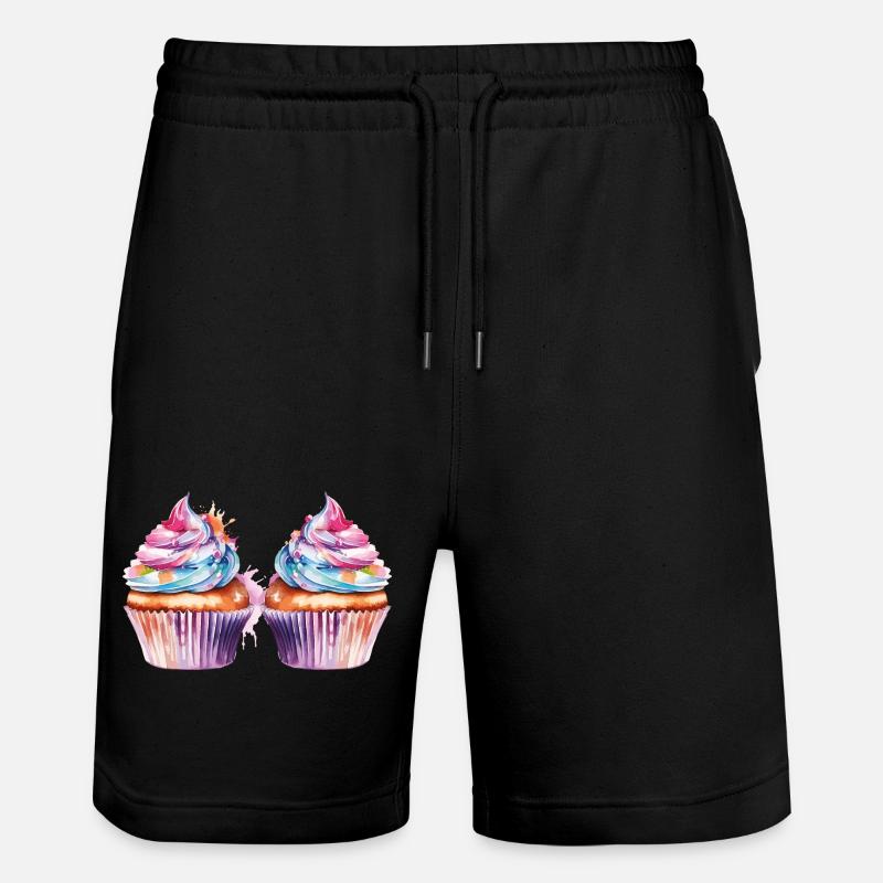 cupcake 2 - Stanley/Stella Unisex Bio Joggingshorts Trainer  - Schwarz