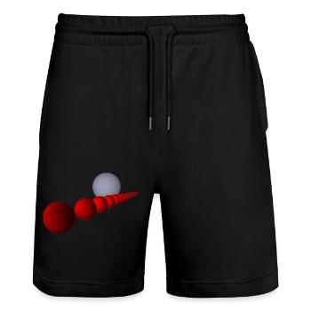 Shirt mit Kugelreihe - Stanley/Stella Unisex Bio Joggingshorts Trainer  - Schwarz - Vorne - Nik (191cm) & Marisol (170cm)