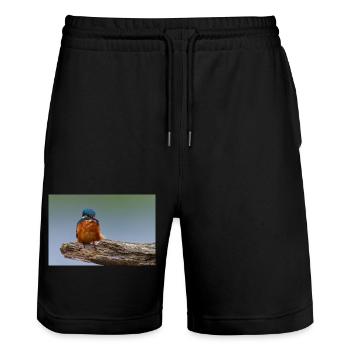 000 1475 DxO - Stanley/Stella Trainer Unisex Organic Jogging Shorts - black - Front - Nik (191cm) & Marisol (170cm)