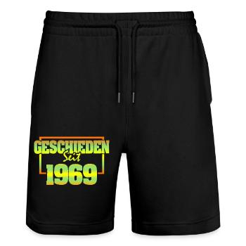 Mari 1969 - Short de jogging bio TRAINER Stanley/Stella unisexe - noir - Devant - Nik (191cm) & Marisol (170cm)