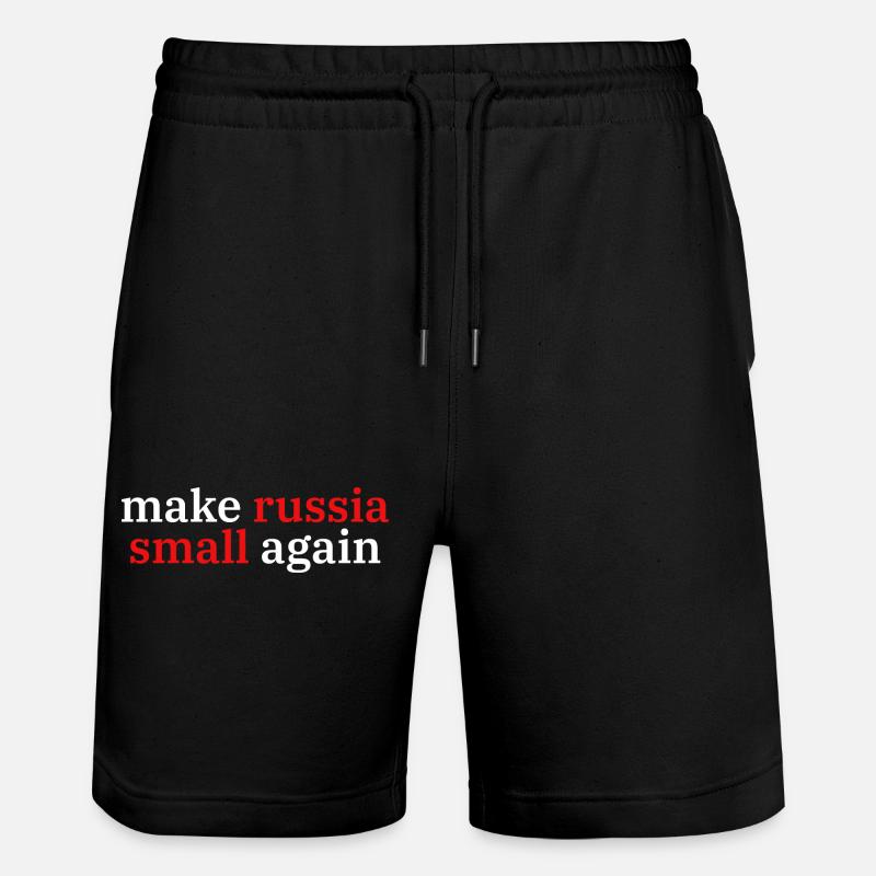 make russia small again - Stanley/Stella Unisex Bio Joggingshorts Trainer  - Schwarz