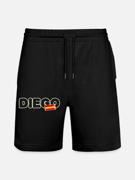 Diego Spanish Flag Spain - Stanley/Stella Trainer Unisex Organic Jogging Shorts - black