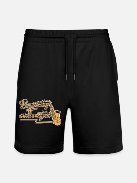 Breathing Is Overrated - Stanley/Stella Unisex Bio Joggingshorts Trainer - Schwarz