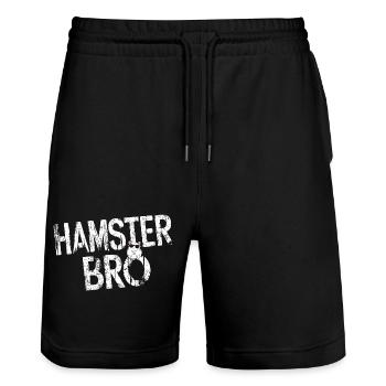Witziges Design für Hamsterliebhaber - Stanley/Stella Unisex Bio Joggingshorts Trainer  - Schwarz - Vorne - Nik (191cm) & Marisol (170cm)