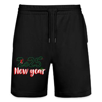 Nouvel An Serpent - Short de jogging bio TRAINER Stanley/Stella unisexe - noir - Devant - Nik (191cm) & Marisol (170cm)