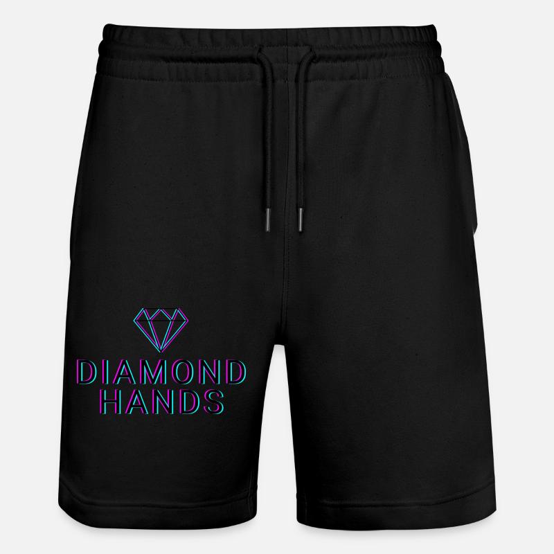 Mains en diamant - Crypto - Short de jogging bio TRAINER Stanley/Stella unisexe - noir