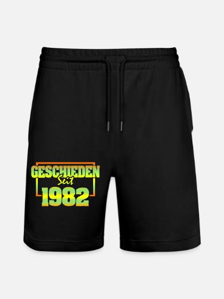 Husband 1982 - Stanley/Stella Trainer Unisex Organic Jogging Shorts - black