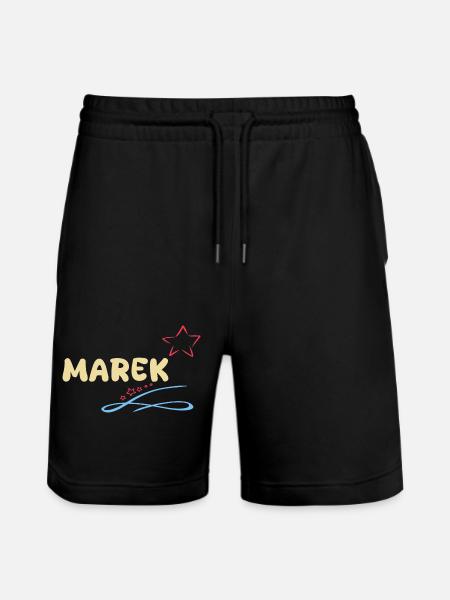 Gift for Marek - Stanley/Stella Trainer Unisex Organic Jogging Shorts - black