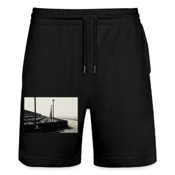IMG 0025 - Stanley/Stella Unisex Bio Joggingshorts Trainer  - Schwarz - Vorne - Nik (191cm) & Marisol (170cm)