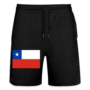 Chili - Short de jogging bio TRAINER Stanley/Stella unisexe - noir - Devant - Nik (191cm) & Marisol (170cm)