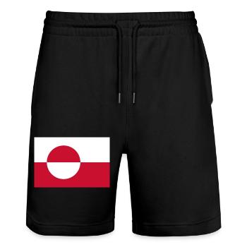 Grönland - Stanley/Stella Unisex Bio Joggingshorts Trainer  - Schwarz - Vorne - Nik (191cm) & Marisol (170cm)