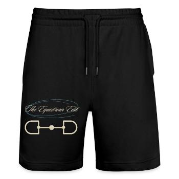 Pferdegebiss The Equestrian Edit - Stanley/Stella Unisex Bio Joggingshorts Trainer  - Schwarz - Vorne - Nik (191cm) & Marisol (170cm)