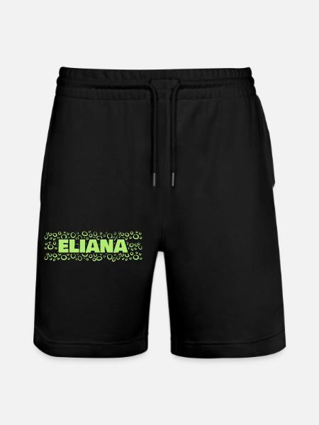 First name Eliana - Stanley/Stella Trainer Unisex Organic Jogging Shorts - black