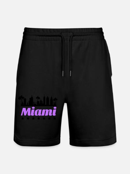 Miami - Stanley/Stella Trainer Unisex Organic Jogging Shorts - black