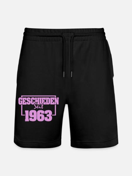Divorced 1963 - Stanley/Stella Trainer Unisex Organic Jogging Shorts - black