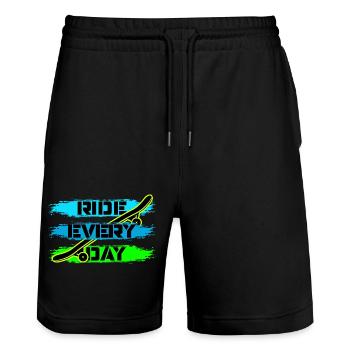 Skate - Stanley/Stella Unisex Bio Joggingshorts Trainer  - Schwarz - Vorne - Nik (191cm) & Marisol (170cm)