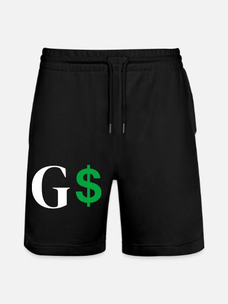 Letter g dollar - Stanley/Stella Trainer Unisex Organic Jogging Shorts - black