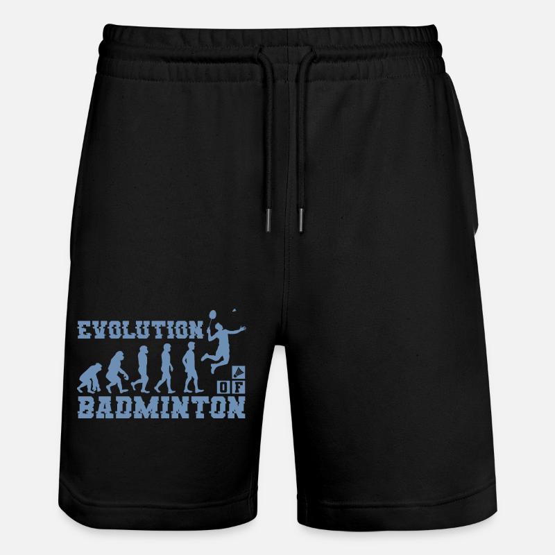 Badminton Evolution Silhouette - Stanley/Stella Trainer Unisex Organic Jogging Shorts - black