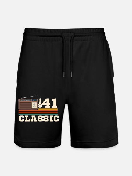 Anniversary 1941 retro classic - Stanley/Stella Trainer Unisex Organic Jogging Shorts - black