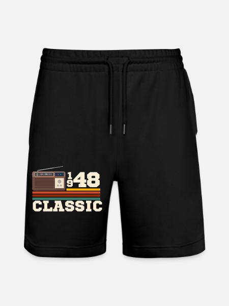 Anniversary 1948 retro classic - Stanley/Stella Trainer Unisex Organic Jogging Shorts - black