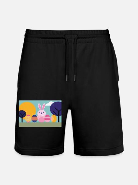 Easter Bunny No.07 - Stanley/Stella Trainer Unisex Organic Jogging Shorts - black