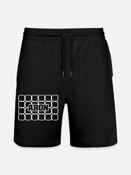 Man's name Aron - Stanley/Stella Trainer Unisex Organic Jogging Shorts - black