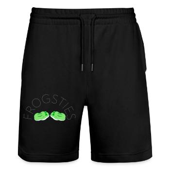 Frogsties - Stanley/Stella Unisex Bio Joggingshorts Trainer  - Schwarz - Vorne - Nik (191cm) & Marisol (170cm)